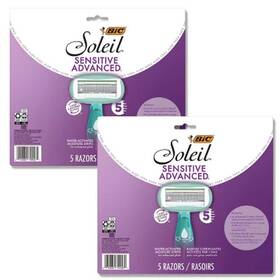 Bic 445012632635 Soleil Sensitive Advanced Razor 5 Blades 10 Ct