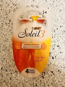 484106218 Bic Soleil 3 Smoother Shave Womens Blade Disposable Razors With Aloe 4 Ct Pack