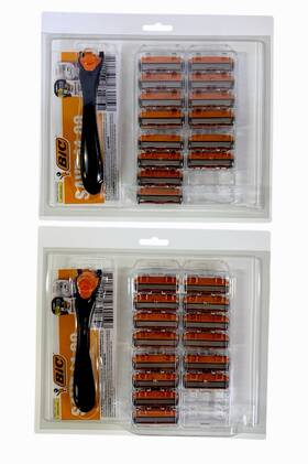 5271 Bic Comfort 3 Comfortable Shave 2 Handles And 28 Cartridges New