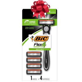 Bic 705353632853 Flex 4 Refillable Mens Disposable Razors 5 Piece Razor Set