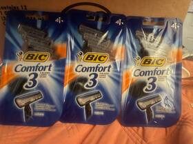 71195-2 Bic Comfort 3 Flexible Blades 4 Disposable Razors Packs 12