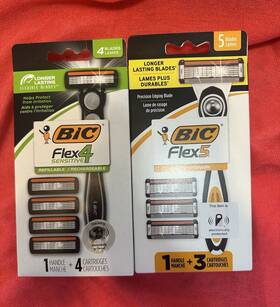 73030-72655 Bic Flex4 Sensitive And Flex5 Cartridge Razor 4-blade Stainless Steel 7 Cartridges