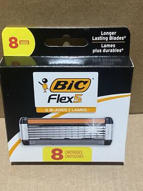 74094 Bic Flex 5 Razor Cartridges Refills For Men 8 New