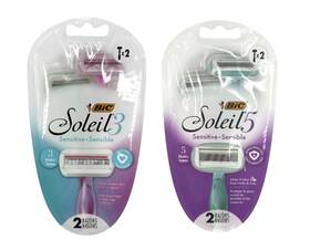79723824 Bic Soleil Sensitive Disposable Razors For Women - 2 Pack New