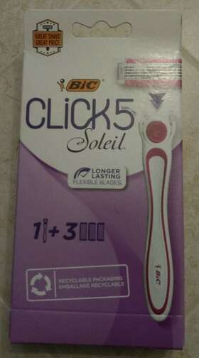 85689 Bic Women Soilel Click 5 1 Handle And 3 Disposable Razors Blade Cartridges 85689 Bic Women Soilel Click 5 1 Handle And 3 Disposable Razors Blade Cartridges