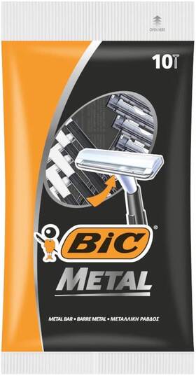Bz384 Bic Sml Metal Quality Disposable Mens Shaving 10 Count Pack Of 1 Black