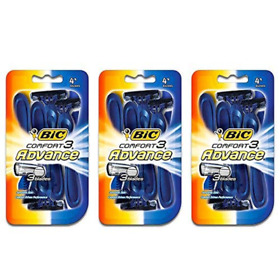 Bic Comfort 3 Advance Disposable Razor Men 4-count Pack Of