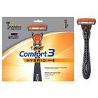 Bic Comfort 3 Hybrid Mens 3-blade Disposable Razor 2 Handles And 18 Cartridges