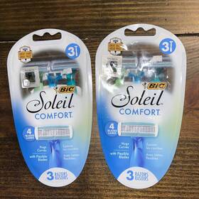 Bic Cooperation - Consumables 744110857283 Soleil Comfort 4-blade Disposable Razors For Women 3 Piece Razor Set. 2 Sets