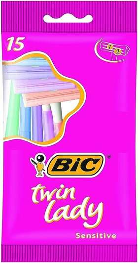M347366 Bic Twin Lady Womens Disposable Razors Maxi Pack 15 Count