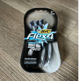 S4fmp3 Bic Flex 4 Men S Disposable Razors 4-blade For Sensitive Skin 3 Pack
