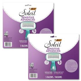 S5aw10ec-ast Bic Soleil Sensitive Advanced Womens Disposable Razors With 360 Degree Water Ac