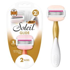 S5bwp21-ast Bic Soleil Glide Disposable Razors For Women 5 Blades With Shea Butter Moisture