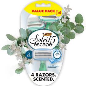 Sl5ep2-e-ast Bic Soleil Escape Womens Disposable Razors With 5 Blades For A Comfortable Shave