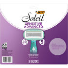 Bic Soleil Sensitive Advanced 5-blade Disposable Razor 5-count