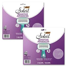 Bic Soleil Sensitive Advanced Womens Disposable Razor Five Blade For A
