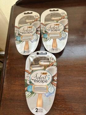 Soleil5 Bic Escape 5 Blade Razors Lot Of 3 Packages Each Box Has 2 New