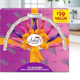 St3wgp10 Bic Women S Soleil Lavender Scented Handles Disposable Razors 10-count 3 Blades