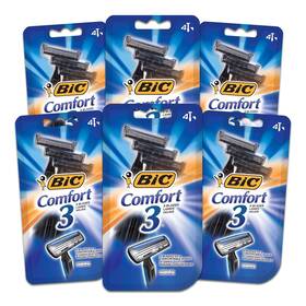 Bic Usa 445020942955 Comfort 3 Shavers For Men Sensitive Skin 4 Each Pack Of 6