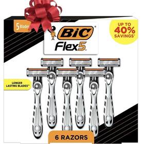 Wd775145 Bic Flex 5 Men S Shaving Kit 1 Handle 6 Cartridges Per Package