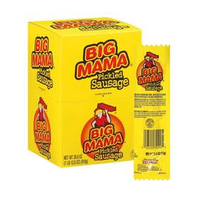 Big Mama 711403664163 Pickled Sausage 2.4 Ounce Pack Of 12 ... Fast Ship