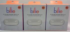 Billie 030551110118 3pk Women S Razor Refill Blades 5-blade Cartridges 8 Refills Each New
