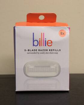 Billie 840315500006 Pack Of 8 Razor Refill Cartridges 5-blade Heads With Aloe Shave Soap