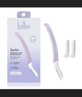 Billie 840315500983 - Sparkle Dermaplane Starter Kit Reusable Handle 3 Refill Blades