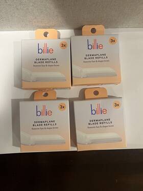 Billie 840315501003 Lot Of 4 - Dermaplane Blade Refills 3 Ct Handle Not Included