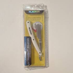 Bir002 Blackice Professional Straight Razor Japanese Stainless Steel Swing Lock White