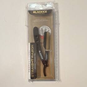 Bir002bg Blackice Straight Razor Japanese Stainless Steel Black Handle Gold Lock