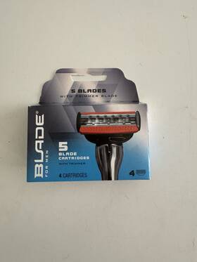 Blade 050428276358 For Men 5 Razor Cartridges With Trimmer 4 New Sealed