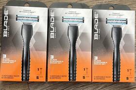 Blade 050428393857 3 Pack For Men Disposable Razors Set Each Pk 1 Razor And 5 Cartridge