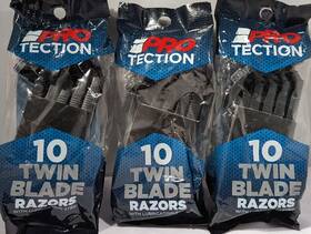 Blade 087381223174 3 Pack Protection 10 Twin Razors With Lubricating Strip 30