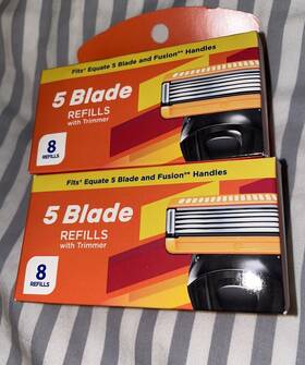 Blade 194346053117 2 Boxes Of Equate 5 Refills With Trimmer 8 Cartridges Each New Box