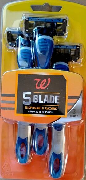 Blade 195602033126 5-blade Disposable Razors 3-pack Smooth Shave With Comfort Grip