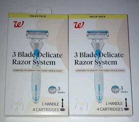 Blade 195602044054 X2 3 Delicate Razor System Compare To Venus For Pubic Hair And Skin