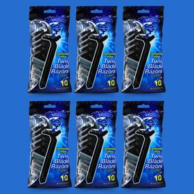 Blade 849607058744 Xtracare Mens Twin Razors 10-count Lubricating Strip 6-pack