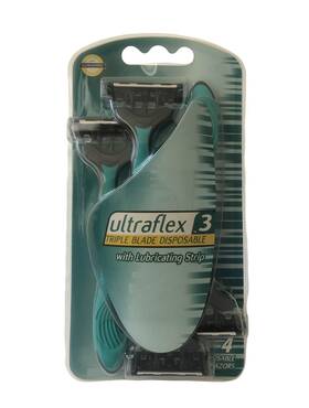 9015211 Blade Ultraflex 3 Triple Disposable Razor 4 Count Kmart Discontinued New