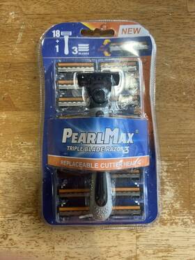 Blade 970210062041 Pearl Max Triple Razor 3 Replaceable Cutter Head 1 18 Blades New