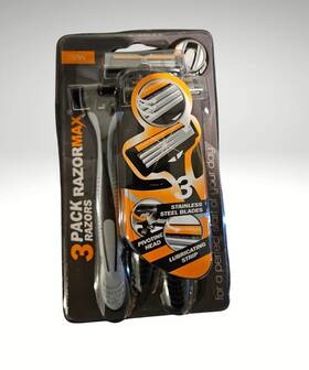 Blade 972950810029 Razormax 3-pack Triple Razors For Men Wholesale Of 10 Packs 30
