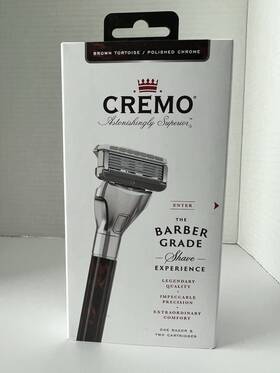 W302340200 Blade Cremo Superior Barber Grade 5 Razor System With 2 Cartridges Brown Tortoise