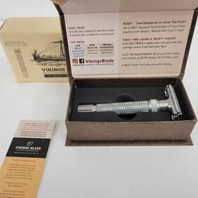 X002dnt4ap Blade Vikings The Emperor Adjustable Safety Razor Frosted Chrome New In Box