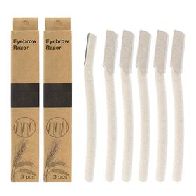Blingkingdom Bk-10e75 6 Pcs Dermaplane Face Razor Tools Wheat 2 Count Pack Of