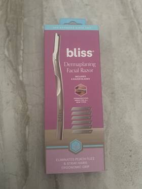 53347 Bliss Dermaplaning Facial Razor Stainless Steel 6 Blades New Sealed