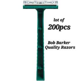 31-0104-0100 Bob Barker Lot Of 200 Razors Single Blade Razor Disposable For Men Women Box New