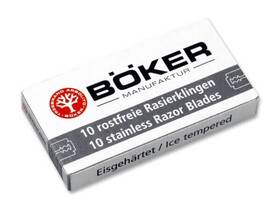 Boker 788857032343 Double Edge Razor Blades 60 Total Stainless Steel Ice Tempered