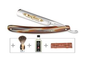 Boker 788857054116 141721set Premium Horn Straight Razor Set