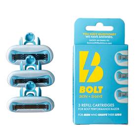 Bolt Skin Shave 198168439982 Cartridge Refill Box -5-blade Replacements For Razor - Swedish Steel W