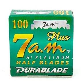 7am-hb Brand 7am 100 Hi- Platinum Straight Edge Razor Blades For Professional Barber